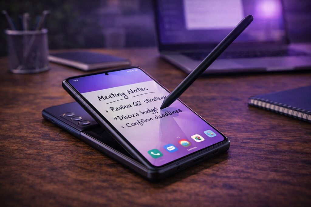 telefoon met pen