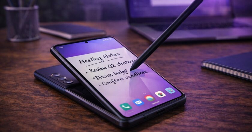 Slim werken en creatiever zijn met een telefoon met pen
