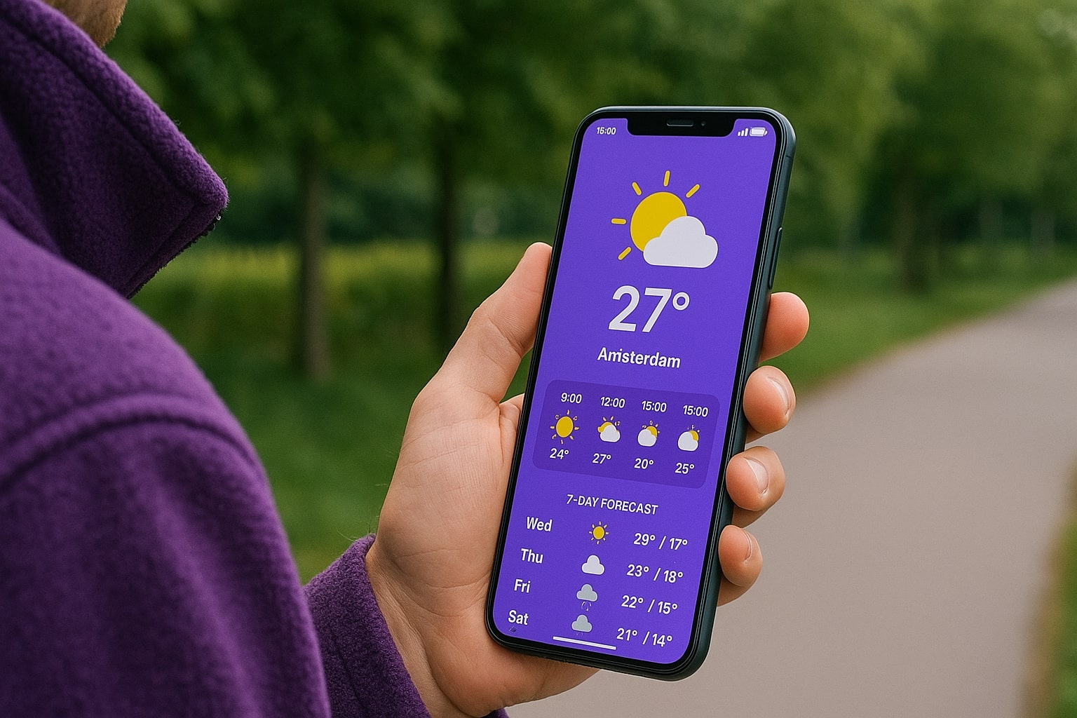 weatherpro app, weerbericht